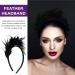 Vintage Black Fascinator Headband with Feathers for Women - Perfect for Parties | International Shipping - Buy Online on GoSupps.com