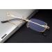 JUNZ Ladies Trendy Frameless Reading Glasses Blue Light Filter Computer Reading Glasses Rhinestone Decoration (Size : +3.5)