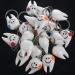 Buy KVSERT 20pcs Tooth Shape Keychain - Cute Dental Gifts | White/Silver | Perfect for Dental Professionals - Buy Online on GoSupps.com