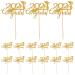 HOLIDYOYO 15pcs 2024 Graduation Cake Inserts Top Hat Cake Decors Class of 2024 Cupcake Picks 2024 Graduation Cupcake Toppers Graduation Cake Decorations Graduate Paper Dining Table