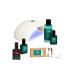 MANUCURIST Green Flash Premium LED Gel Nail Polish Kit 36W LED Nail Lamp Vegan Base Coat + Top Coat + Dark Pansy Polish + Gel Polish Remover + Nail Clips