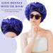 Abiello Silk Sleep Bonnet for Women | Adjustable Satin Night Cap | Soft Elastic Band | Navy Blue - Buy Online on GoSupps.com