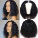 Amznlady Curly Pixie Cut Wig Human Hair Wigs V Part Human Hair Wig No Leave Out Brazilian Human Hair Wigs For Black Women Curly Bob Wig Upgrade U Part Wigs No Sew in NO Glue 150% Density Natural Black (12 Inch  Curly Bob...