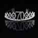 Minkissy 18th Birthday Crown with Comb Crystal Rhinestone Tiara 18th Birthday Crown Birthday Headpiece for Birthday Party (Silver) Size 5 - Buy Online on GoSupps.com