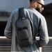 BANGE Waterproof Men's Chest Bag Crossbody Sling Backpack - Black (3 Pockets) - Buy Online on GoSupps.com