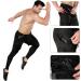 OEBLD Men's 2-in-1 Compression Running Workout Pants with Towel Loop - Large Black - Buy Online on GoSupps.com