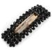 styleBREAKER ladies hair clip rectangular with plastic pearls and clip closure hair clip clip 04027007 color: black