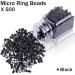 Duufin Hair Extensions Kit 500 Pcs Black Micro Rings, Plier, Needle Threader, Clips, Comb, Rubber Bands - Buy Online on GoSupps.com