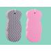 BZG 2Pack exfoliating Bath sponges for Shower for Women Shower Sponge  Pink Grey 2 Count (Pack of 1)