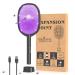 2 in 1 Electric Fly Swatter & Mosquito Zapper 4000V with USB Charging Base, Powerful Bug Zapper Racket Mosquito Swatter with 3 Layers of Safety Net Suitable for Indoor and Outdoor