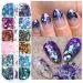 Holographic Nail Art Glitter Flakes - 12 Grids | Hexagon Sequins for Manicure Decoration - Buy Online on GoSupps.com