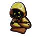 Wikineon Iron On Embroidered Patch, Yellow Hoodie Alien Boy Applique Patch - Punk Cool Embroidered Badge Iron On/Sew On DIY Clothing Accessories, Perfect for Jackets Clothes Hats Jeans Bag
