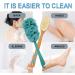 2 Pack Bath Brush Set: Long-Handled Luffa Brush & Double-Sided Bristle Brush with Hooks - Buy Online on GoSupps.com