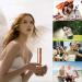 Travel Cologne Bottle - Gold & Grey Rhombic Refillable Perfume Atomizer | 5ml Travel Spray - Buy Online on GoSupps.com