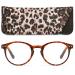 MAGIMODAC Women Computer Reading Class Blue Filter Light around Oval Reading Add Computer Glasses With Lawy Reading Aid Visual Aid Braun Tortoiseshell 3.5 Dioptries