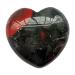 Manekieko Natural African Bloodstone Palm Worry Carved Heart Love Stone 40mm Crystals and Healing Stones