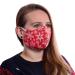 Premium breathable three -layer mouth protection makesh mask - reusable facial protection for women and men - facial mask fabric mask black cotton washable - protection for mouth and nose m/l (women and men) red with snowflakes