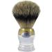 Hans Baier Exclusive Shaving Brush Acrylic Clear - Size 2 Gold Stripes
