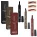 3 PCS Eyebrow Pencil Eyebrow Pen Waterproof Brow pen Microblading Eye Brow Pencils Long Lasting Natural Eyebrow Pen Black & Black-gray & Reddish-brown 3 count (Pack of 1) 03 Black & Black-gray & Reddish-brown