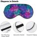 Neon Tropical Palm Leaf Sleep Mask - Adjustable Eye Cover for Sleeping & Travel - Buy Online on GoSupps.com