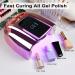 96W Rechargeable UV LED Nail Lamp Portable Cordless UV Light for Nails with LCD Display Auto Sensor (Purple) - Buy Online on GoSupps.com
