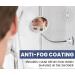 Flexible Round Fogless Shower Mirror for Shaving - Height Adjustable Gooseneck, 360 Swivel, Upgraded Suction Cup - Shatterproof 6.7 Diameter - Buy Online on GoSupps.com