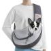 Cuby pet application for small dogs and cats with a cord and zipper and bags Safe breathable network travel travel sling with adjustable shoulder strap (gray s) gray L 27 x W 8 x H 30 cm