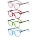 Eyekepper 4 Pack Women's Reading Glasses - Oversized Round Stylish Reading Glasses for Women +0.75 4 Pack