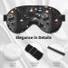 Black Mystery Heart Stone Sleep Mask - Unisex Adjustable Eye Mask for Travel Yoga & Naps - Buy Online on GoSupps.com