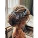 IYOU Bridal Wedding Hair Vine Blue Crystal Headband Flower Bride Bridesmaid Hair Accessories for Women - Buy Online on GoSupps.com