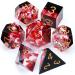 Haxtec Sharp Edge Red Blood Swirls DND Dice Set - Resin D&D Dice for RPG Dungeons and Dragons - Devil Soul Gift - Buy Online on GoSupps.com