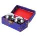 Collbath 2 pieces fitness handball for older people Sort massage balls practical balls hand relaxation balls handballs massage balls ironball hand exercise massage balls hand