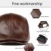 Icehao Men's Genuine Leather Newsboy Beret Hat | Adjustable Ivy Cap for Driving, Hunting, Fishing | Fashionable Brown Flat Cap - Buy Online on GoSupps.com