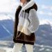 Shop Hanxiulin Fleece Plush Jacket for Women | Warm & Fluffy Zipper Cardigan in Color Variants - Oversized Outdoor Coat | Elegant 3XL Brown Winter Jacket - Buy Online on GoSupps.com