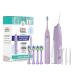 GuruNanda Lion & Lamb Kit (Lavender) Portable Water Flosser (300ml) with 4 Jet Tips 5000 mAH Rechargeable Sonic Toothbrush with 4 Brush Heads & More