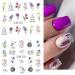 White Flower Nail Art Stickers - Spring/Summer Water Transfer Decals for Acrylic Nails - 12 Sheets - Buy Online on GoSupps.com