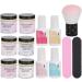 Dip Powder Nail Kit Nail Art Manicure DIY Salon Beginner Extension Kit Nail Dipping Powder Starter Set Nail Art Powder Top Base Coat Gel Dust Brush Manicure Tool Set for Nail K1214 - Buy Online on GoSupps.com