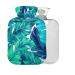 Tropical Leaves Hot Water Bottle with Lid 1L Small Hot Water Bag for Pain Relief Hot and Cold Compress BPA Free
