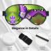 Butterfly Purple Print Unisex Eye Mask | Soft Comfort Sleep Shade for Travel Yoga & Shift Work - Black - Buy Online on GoSupps.com