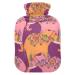 Heat bottle with reference 1 L hard-wearing warm-up bag for handwheel warmer shoulder and neck pain cramps heating press and heat therapy pattern of Indian elephant with flower_24