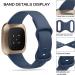 3 Pack Silicone Bands for Fitbit Sense & Versa 3 - Classic Soft Sport Bands in Black/Navy Blue/Gray - Replacement Wristbands for Men and Women - Buy Online on GoSupps.com