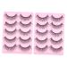 BIUDECO 10 Pairs Diamond False Eyelashes Fluffy Fake Lashes Women Extension Eyelashes Makeup Eyelashes Decore Colorful Decor Rhinestone Eyelashes Cross Rhinestones 3d Chemical Fiber