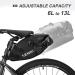 NEWBOLER 13L Waterproof Reflective Bikepacking Saddle Bag - Large-Capacity Roll Up Rear Tail Pack for Bicycles - Black - Buy Online on GoSupps.com
