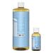Dr. Bronner's Pure-Castile Baby Unscented Liquid Soap Bundle - 32 oz. + 2 oz. Travel Bottle - Buy Online on GoSupps.com