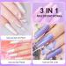 Rechoo Liner Nail Gel Polish-10ML*2 White & Purple Pearl Shimmer Glitter Gel Nail Polish for Fineliner Nail Art French Manicure Nail Polish Shellac Color Gel with thinner Brush E-2-Purple & White - Buy Online on GoSupps.com