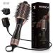 Dual Voltage Hair Dryer Brush PRITECH Hot Air Brush Ionic 1000W Blow Dryer Brush 4 in 1 Styler One Step Volumizer with Ceramic Coating for Straight and Curling Hair Salon