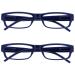The Reading Glasses Company Blue Black Lightweight Comfortable Readers Value 2 Pack Men Women RR32-3 +3.50
