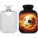 Naanle Fire Football Hot Water Bottle - 1L Transparent Heat Bottle for Bed & Pain Relief | Ideal Hand & Feet Warmer | International Shipping - Buy Online on GoSupps.com