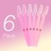 Forever 21 6pc Eyebrow Razor Set - Pink Disposable Eyebrow & Face Hair Removal Tool for Perfect Eyebrow Maintenance - Buy Online on GoSupps.com