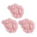 Hemoton Baby Washcloths 3pcs Bath Flower Body Puffs for Shower Baby Bath Loofah Bath Skin Cleaning Tool Organic Pull The Ball Pink Child Baby Towels
